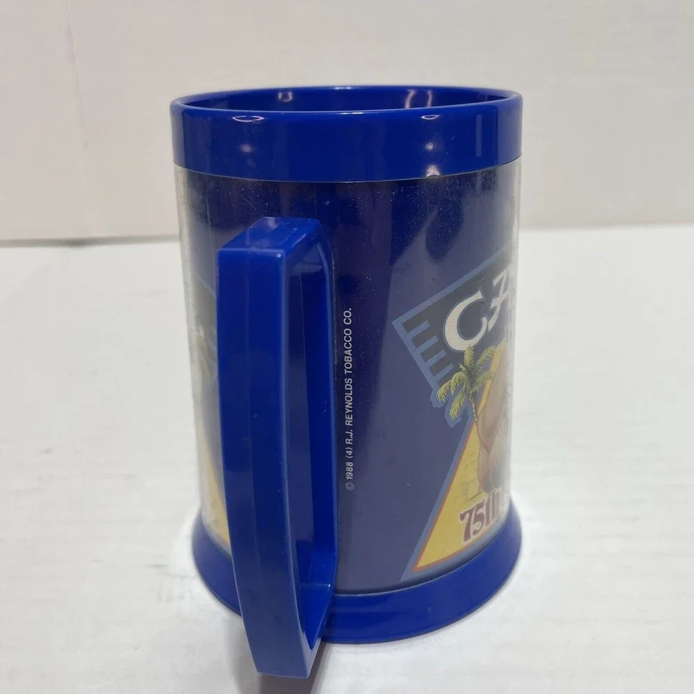 1988 Vintage Joe Camel 75th Birthday Plastic Thermo-Serv Mug Cup
